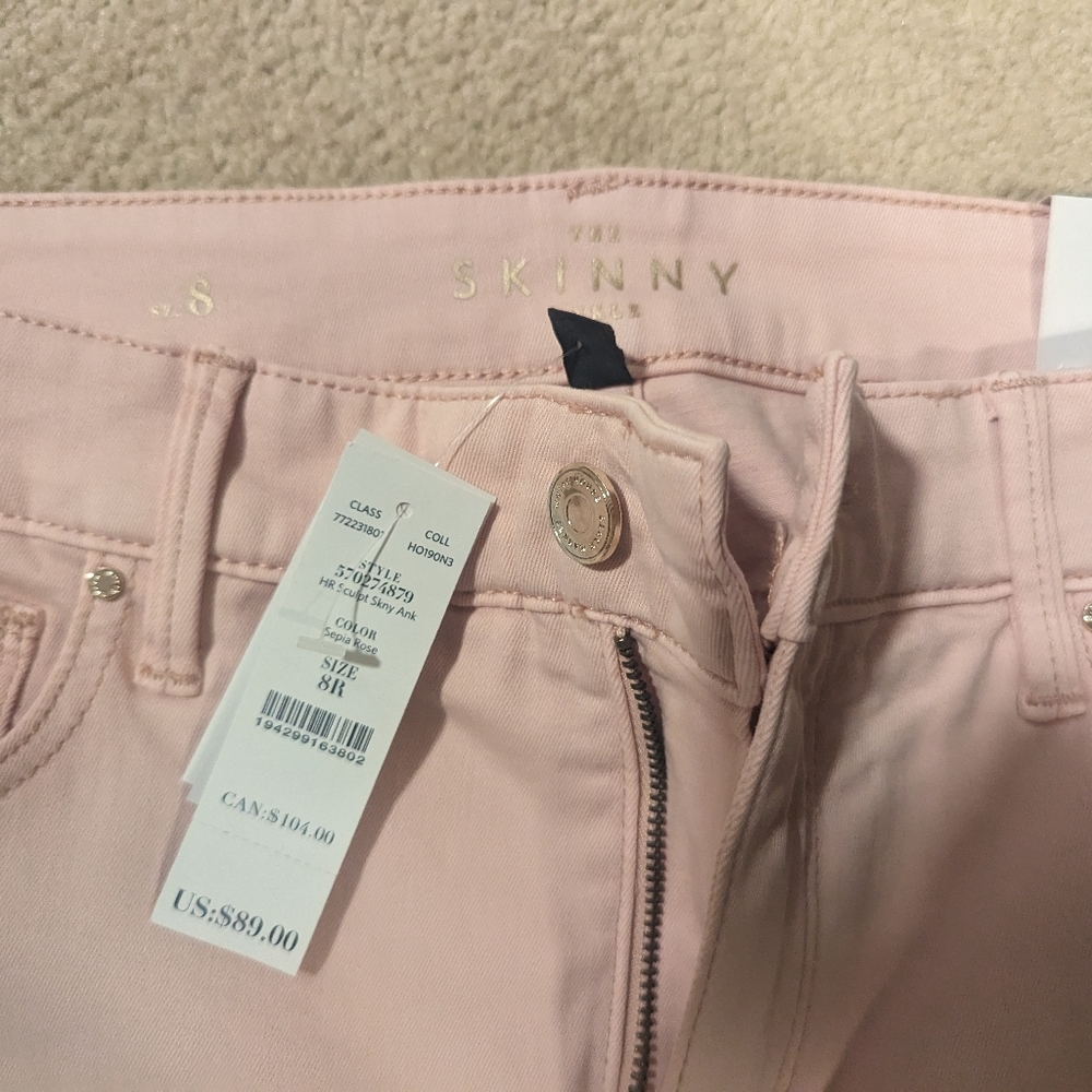 White House Black Market Pink Skinny Jeans
